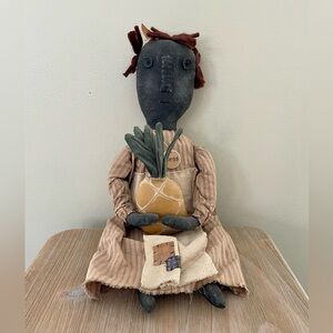 Pearson’s Simply Primitives Handmade Cloth Doll with Pineapple